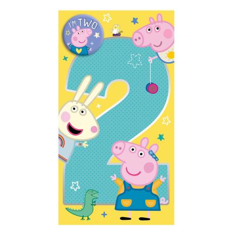 I'm 2 Peppa Pig 2nd Birthday Card With Badge £2.69